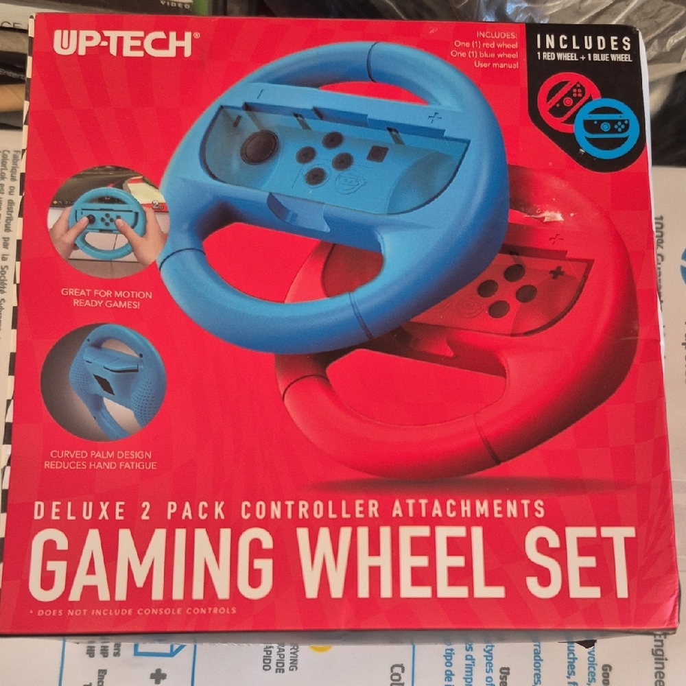 New--Blue and Red Gaming Wheel Set